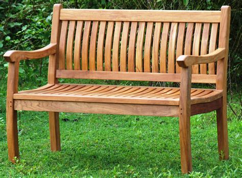 Teak garden bench .